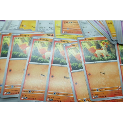 2251 - A large collection of Pokémon cards with holographic in collectors tin, no energy cards