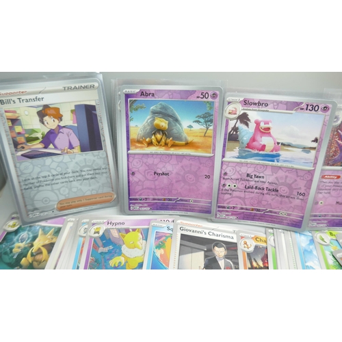 2254 - A large collection of ‘151’ scarlet and violet Pokémon cards including holographic