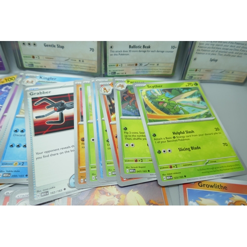 2254 - A large collection of ‘151’ scarlet and violet Pokémon cards including holographic