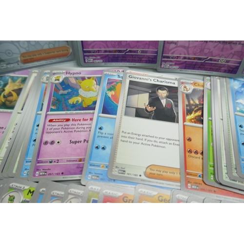 2254 - A large collection of ‘151’ scarlet and violet Pokémon cards including holographic