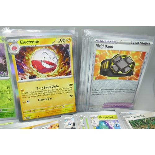 2255 - A large collection of ‘151’ scarlet and violet Pokémon cards including holographic