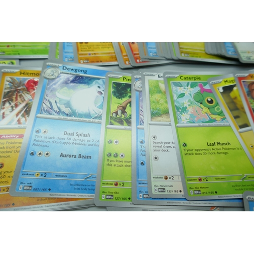 2255 - A large collection of ‘151’ scarlet and violet Pokémon cards including holographic