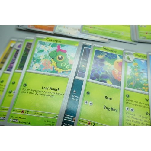 2255 - A large collection of ‘151’ scarlet and violet Pokémon cards including holographic