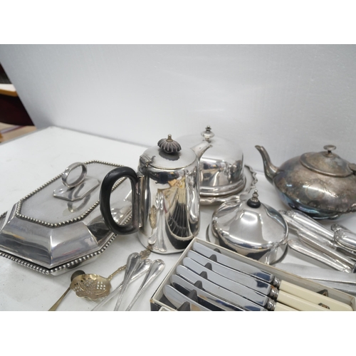 2273 - A large collection of silver plated items including Mappin & Webb cutlery set, other tureens and pot... 