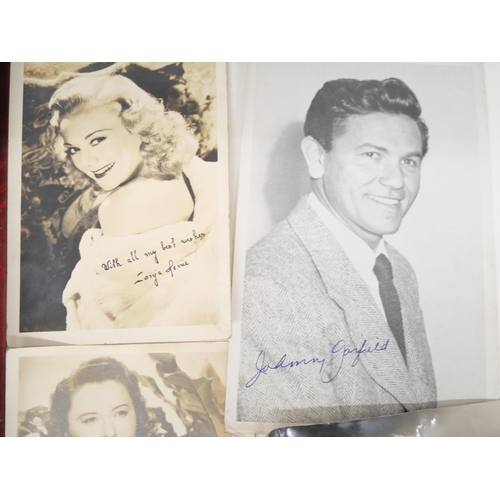 2290 - A collection of signed and facsimile autograph photographs, actresses and actors, sport, music, many... 