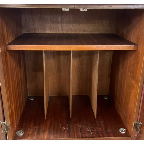 43 - A tola wood record cabinet