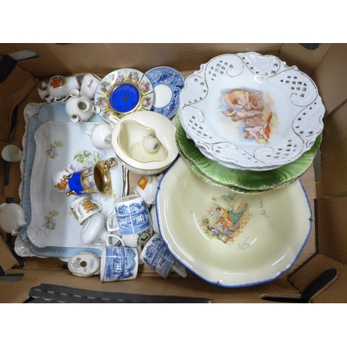 2317 - A box of books and three boxes of china and glass **PLEASE NOTE THIS LOT IS NOT ELIGIBLE FOR IN-HOUS... 