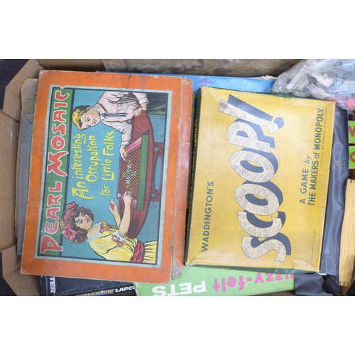 2322 - Three boxes of toys and games including Meccano, Airfix, Italeri, Spirograph, etc. **PLEASE NOTE THI... 