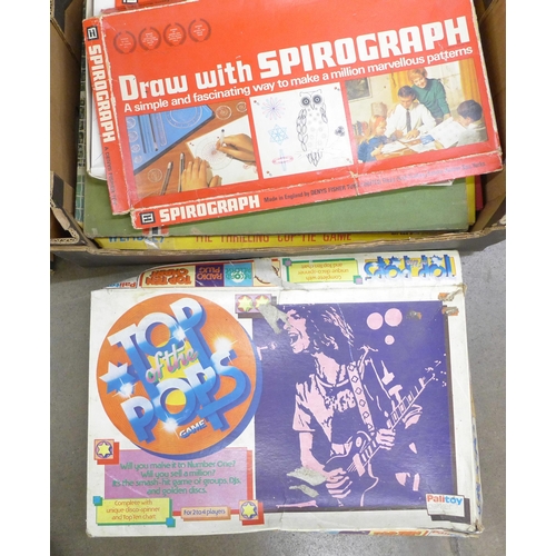 2322 - Three boxes of toys and games including Meccano, Airfix, Italeri, Spirograph, etc. **PLEASE NOTE THI... 