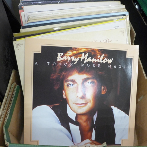 2324 - Five boxes of LP records including one The Beatles, easy listening, classical and some pop**PLEASE N... 