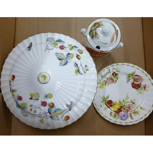 2330 - A mixed collection of china to include Royal Albert teacups Sweetpea, Lavender Rose, Christmas Rose,... 