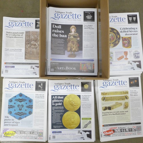 2300 - Approximately 75 Antiques Trade Gazette magazines, up to last week's edition, Sept 16 2023 onwards *... 