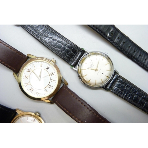 7246 - Five wristwatches including MuDu and Everite