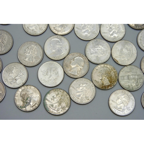 7265 - Thirty six commemorative USA states quarters