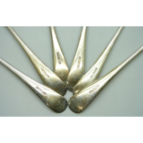 7290 - A set of six silver table spoons, Atkin Brothers, Sheffield 1930, 515g