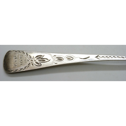 7294 - A silver serving spoon, Joseph Hicks, Exeter 1817, 44g