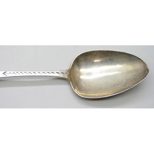 7294 - A silver serving spoon, Joseph Hicks, Exeter 1817, 44g