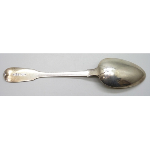 7299 - A Georgian silver serving spoon, possibly Josiah Barnett & William Waters, London, 67g