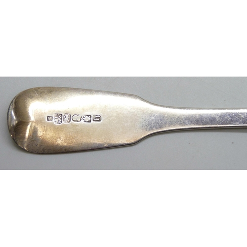 7299 - A Georgian silver serving spoon, possibly Josiah Barnett & William Waters, London, 67g