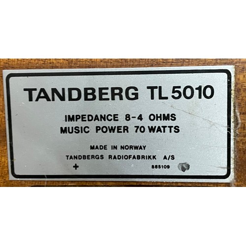 68 - A pair of Tanberg TL5010 teak speakers