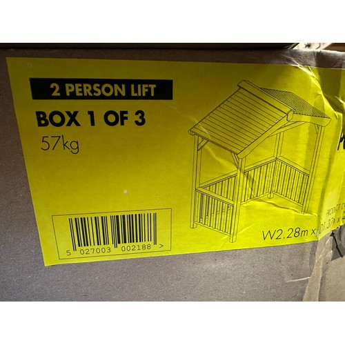 3333 - A Zest wooden BBQ pavilion, original RRP £583.33 + VAT (4217-32) *This lot is subject to VAT