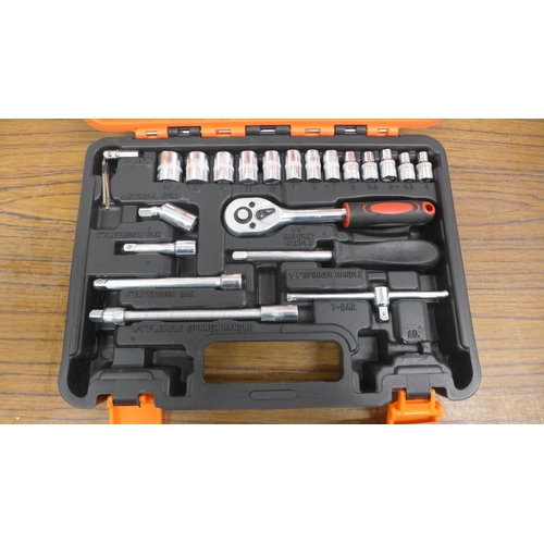 5012 - A 53 piece 1/4” drive socket and bit set, unused