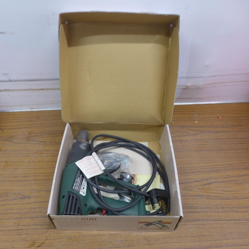 5049 - A Nutool NPK187, 240V electric sander, a Parkside hot-air gun, a Metabo ST450, 240V jigsaw and an EL... 