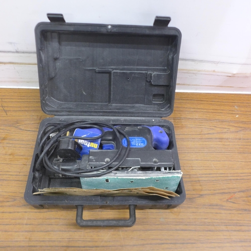 5049 - A Nutool NPK187, 240V electric sander, a Parkside hot-air gun, a Metabo ST450, 240V jigsaw and an EL... 