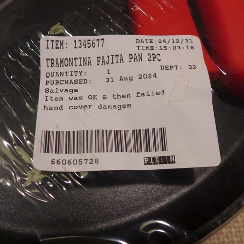 6027 - Tramontina cast iron fajita pans and a Magimix Nespresso Citiz black coffee machine, original RRP £1... 