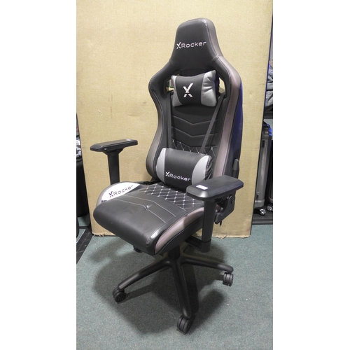 6135 - Xrocker Opal gaming chair (LED not working) original RRP £164.99 + VAT (353-196) *This lot is subjec... 