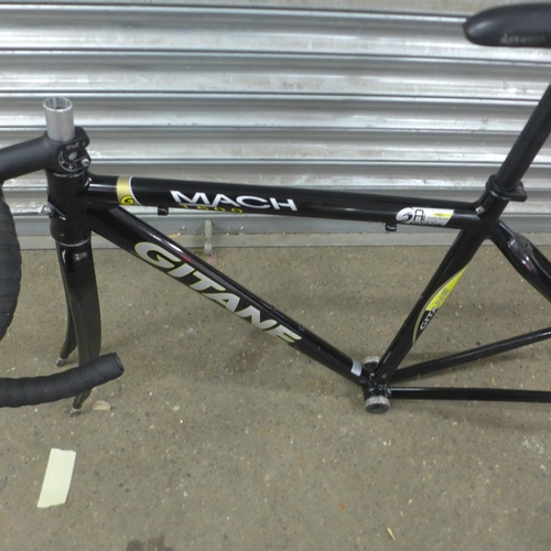 5108I - A Gitane Mach1600 7005 double butted aluminium bike frame with carbon forks, ITM handle bars and Shi... 