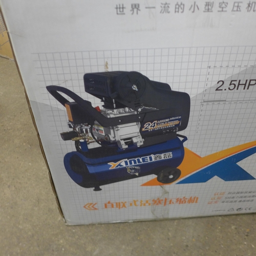 5118 - A boxed sample X-Inlei 2.5HP, 24 litre air compressor  *This lot is subject to VAT