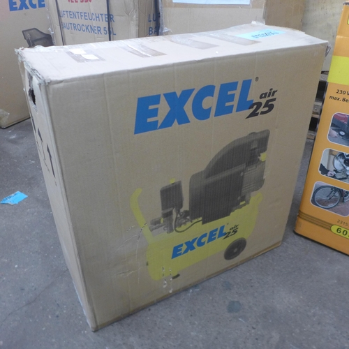 5120 - A boxed sample Excel Air 25, 25 litre air compressor  *This lot is subject to VAT