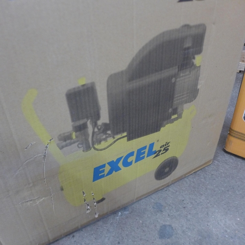 5120 - A boxed sample Excel Air 25, 25 litre air compressor  *This lot is subject to VAT