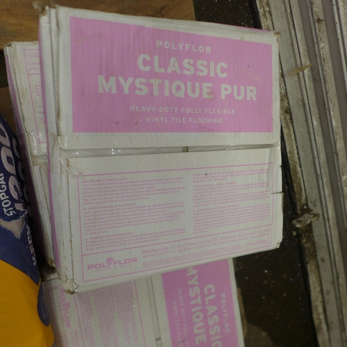 5130 - A quantity of Polyflor Classic Mystique PUR heavy duty fully flexible vinyl tile flooring, 3 packs, ... 