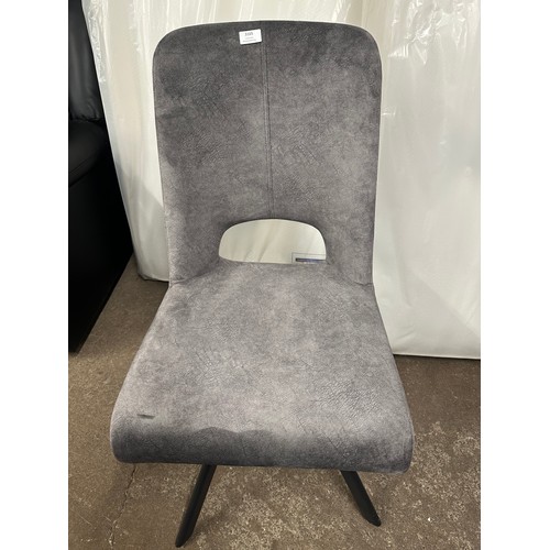 3165 - A pair of grey dining chairs