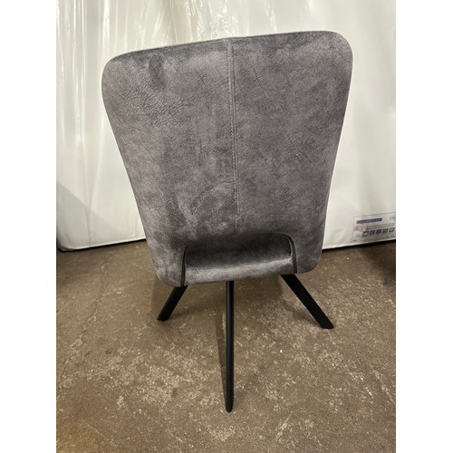 3165 - A pair of grey dining chairs