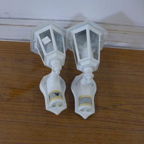 5177 - 2 microwave sensor outdoor lantern light fittings