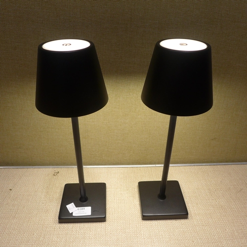 6189 - Two black Mikasa Touch LED lamps   (353-318) *This lot is subject to VAT