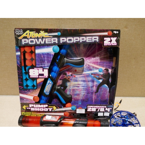 6241 - Hoverstar Lumisphere flying orb with LED light and two Zing Atomic Power Poppers (353-87,537) *This ... 