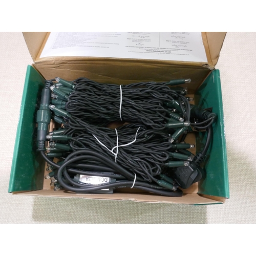 6244 - Three sets of Led string lights ice white and warm white (353-658,659,660) *This lot is subject to V... 