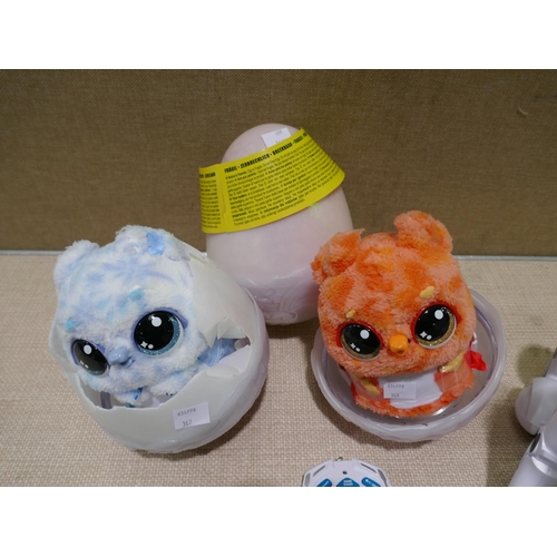 6253 - Power Puppy/Kitty and three Hatchimals Alive Secret Hatch  (353-336-339) *This lot is subject to VAT