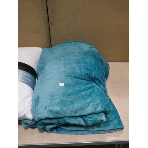 6277 - Hotel Grand summer/winter pillow and a Plush family blanket (353-354,512) *This lot is subject to VA... 