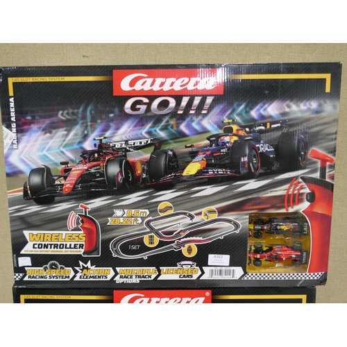 6322 - Two Carrera Go!!! F1 racing arenas and Marvel Spidey play set (353-424,460) *This lot is subject to ... 