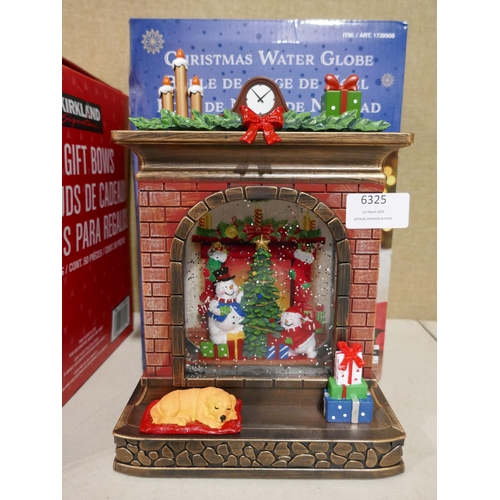 6325 - Kirkland Signature gift bows and gitter globe ornament  (353-473) *This lot is subject to VAT