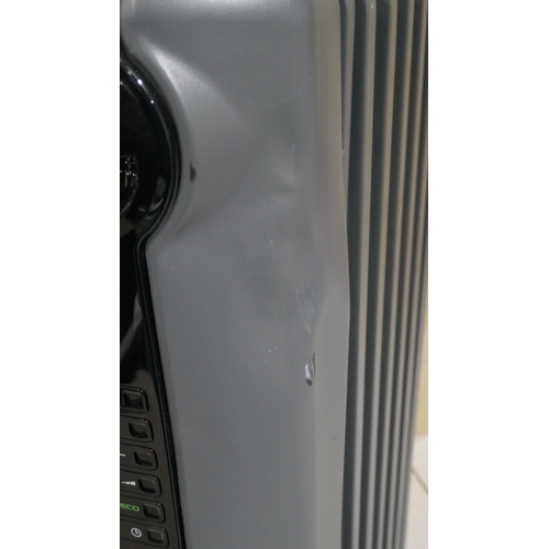 6334 - Delonghi oil filled grey radiator  (353,484) *This lot is subject to VAT