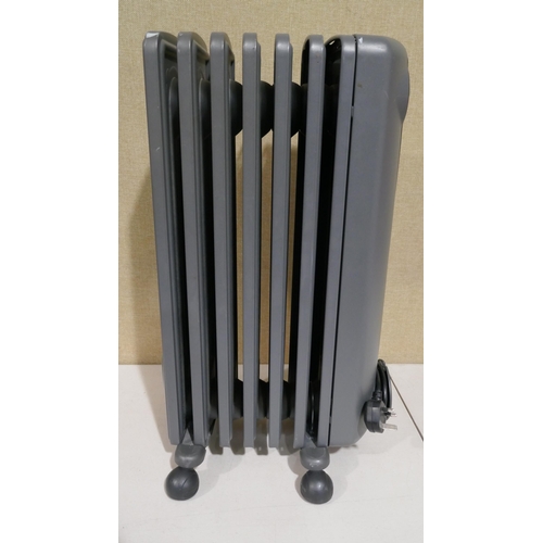 6334 - Delonghi oil filled grey radiator  (353,484) *This lot is subject to VAT