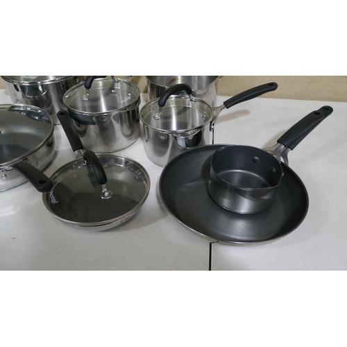 6357 - Prestige stainless steel cookware set, original RRP £149.99 + VAT (353-453) *This lot is subject to ... 