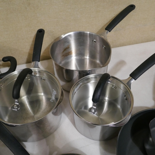 6357 - Prestige stainless steel cookware set, original RRP £149.99 + VAT (353-453) *This lot is subject to ... 