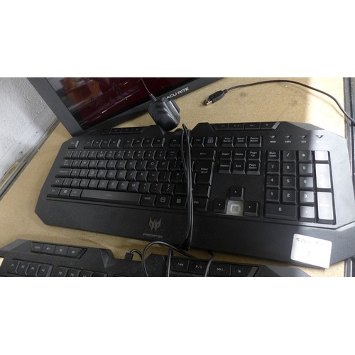 Two Acer Predator gaming keyboards